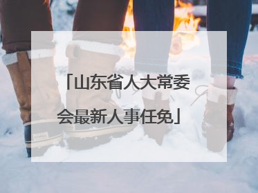 山东省人大常委会最新人事任免